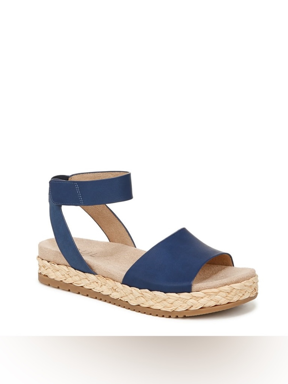 SOUL Naturalizer Deara Navy Blue Platform Flat Espadrille Sandals Sz 10 BNWB - Picture 2 of 8